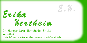 erika wertheim business card